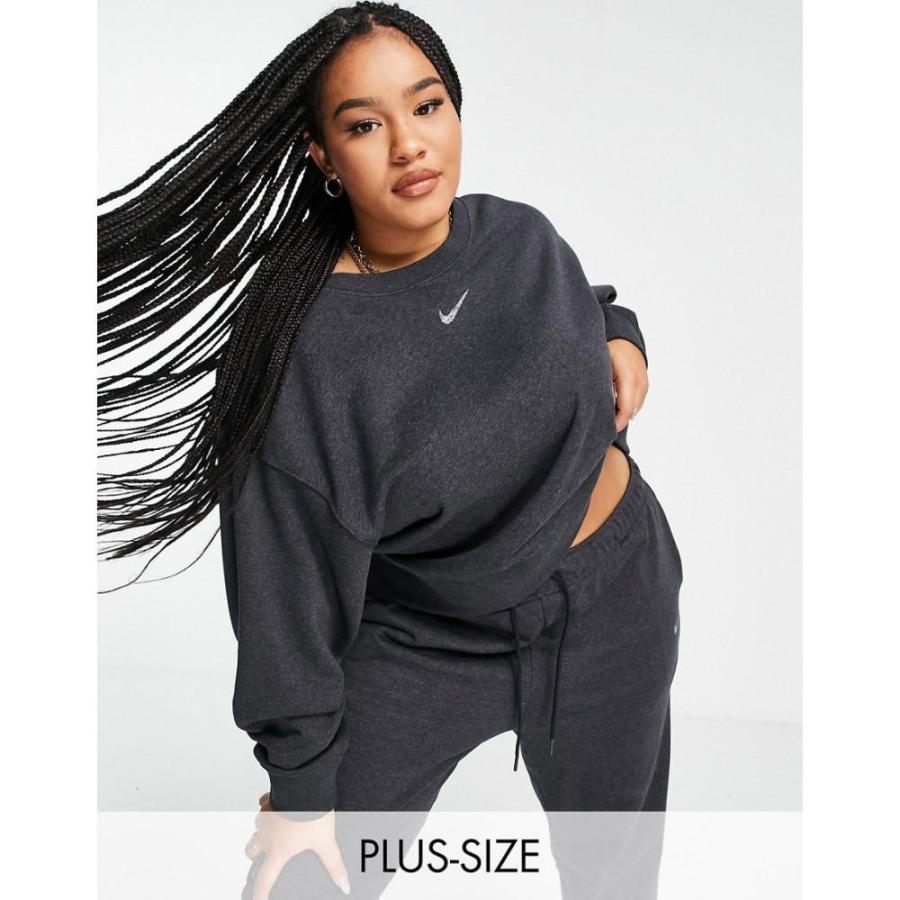 In Sweatshirt Cropped Fleece Essential Plus Lounge トップス クロップド スウェット トレーナー レディース Nike ナイキ Black ブラック