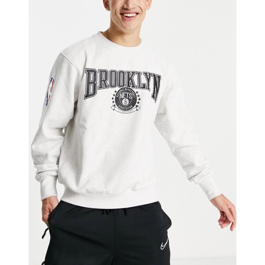 最愛 ナイキ メンズ スウェット トレーナー ナイキ Basketball Nike Nike グレー Marl Grey In Sweat Crew Nets Brooklyn Nba トップス スウェット トレーナー メンズ Basketball トップス Www Syphax Trade Com