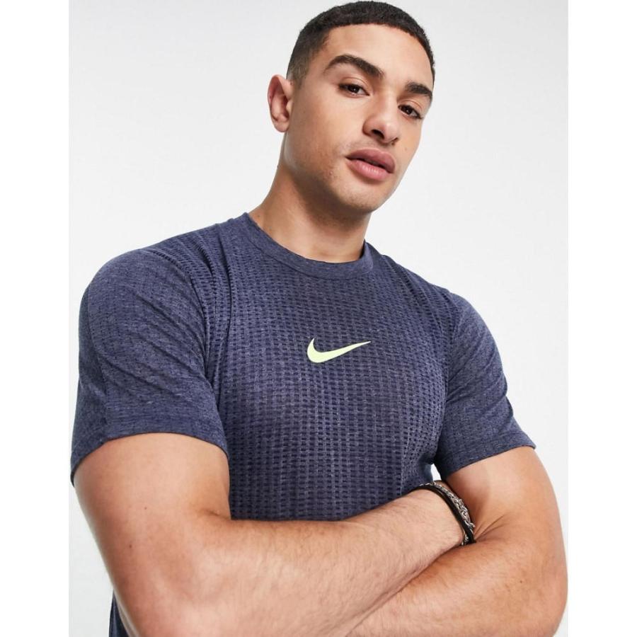 交換無料 メンズ トップス ナイキ Training Nike ナイキ ブルー Blue Dark In T Shirt Advanced Dri Fit Training Pro Nike トップス Tシャツ ドライフィット フィットネス トレーニング メンズ Training Nike ウエア