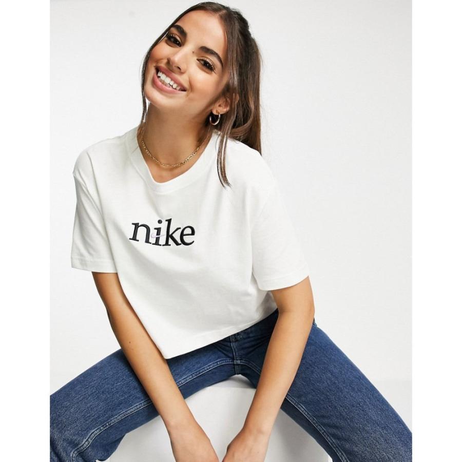 激安店舗 東京 ナイキ Nike レディース ベアトップ チューブトップ クロップド Tシャツ トップス Cropped T Shirt In White With Logo ホワイト お取り寄せ可 Superiorrealtyofalabama Com