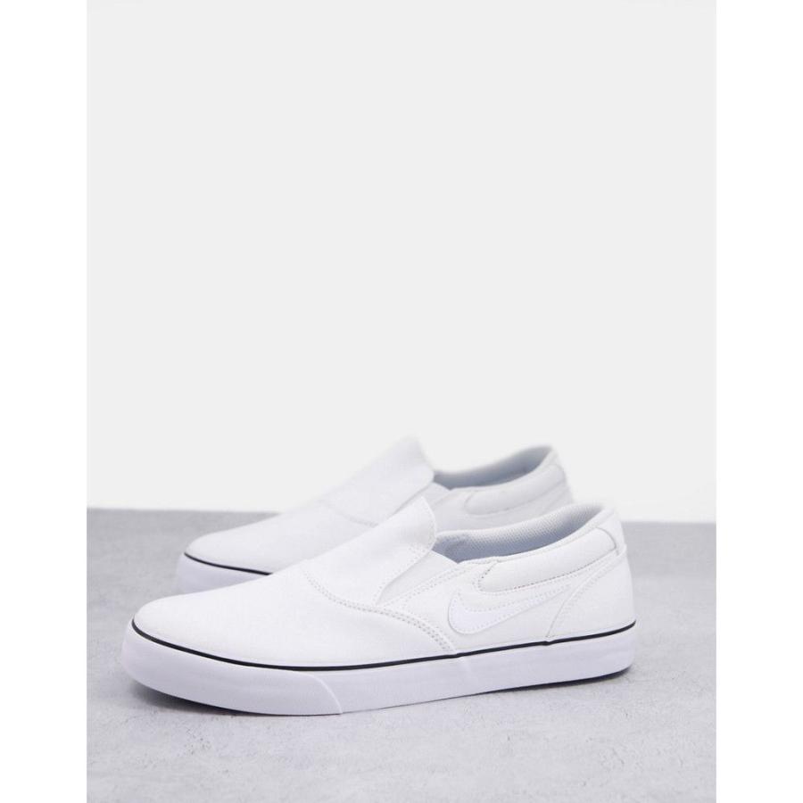 ナイキ Nike Sb メンズ スケートボード スニーカー スリッポン フラット シューズ 靴 Chron 2 Slip On Skate Trainers In White ホワイト Gerardo Tur Ar