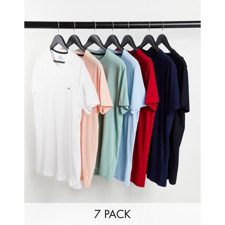 激安な ホリスター Hollister Tシャツ マルチカラー Black White Pink Red Grey Green Blue In T Shirt Logo Icon Script Central Pack 7 トップス Tシャツ メンズ Hollister ホリスター トップス メンズ Tシャツ カットソー