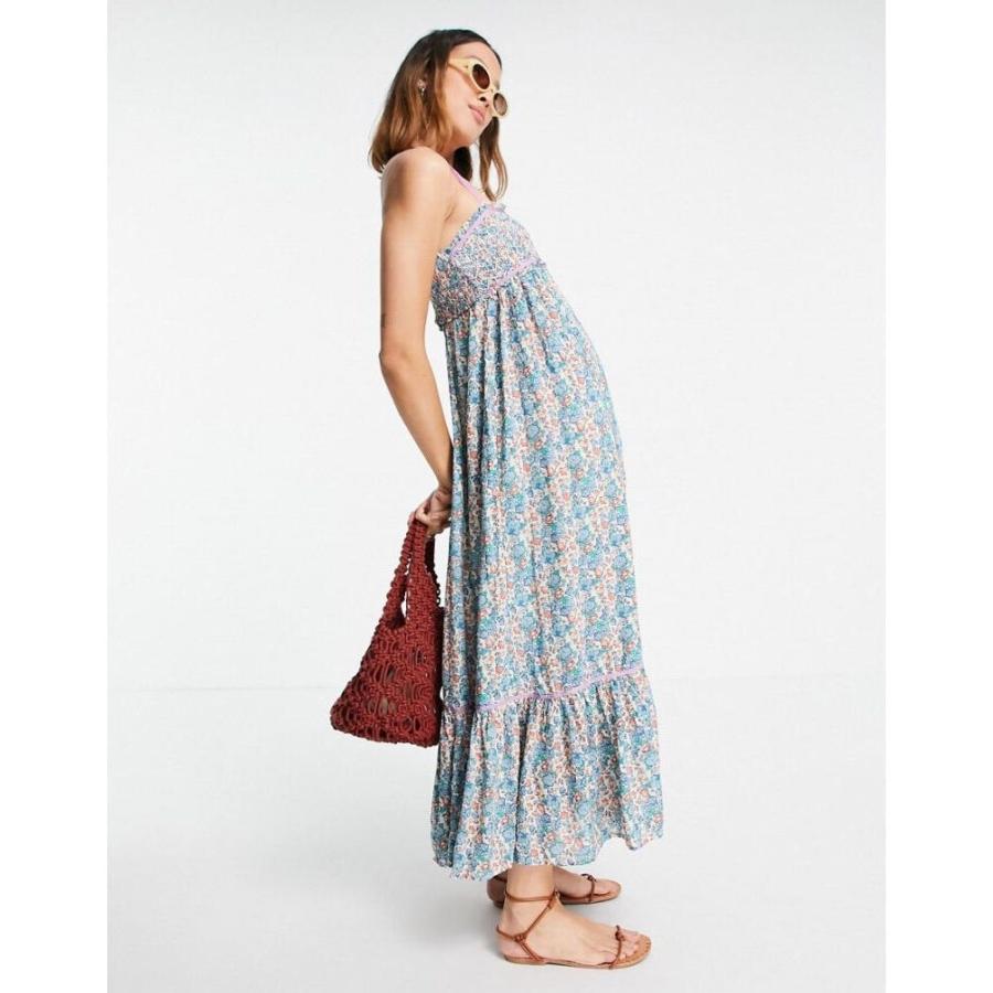 特典付き フリーピープル Free People レディース ワンピース キャミワンピ ワンピース ドレス Molly Jo Midi Cami Smock Dress In Blossom Print Ecサイト Superavila Com
