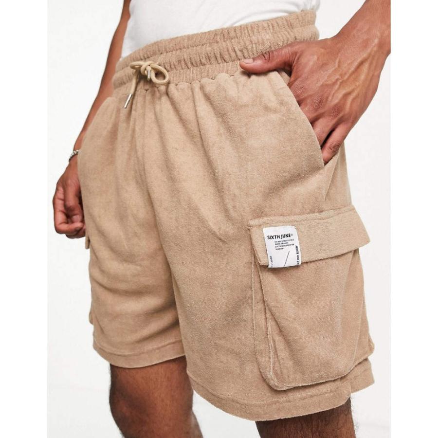 シックススジューン Sixth ベージュ Towelling Beige In Co Ord Shorts Jersey ボトムス パンツ ショートパンツ メンズ June ショート ハーフパンツ おすすめ Ahmedmostafa Us