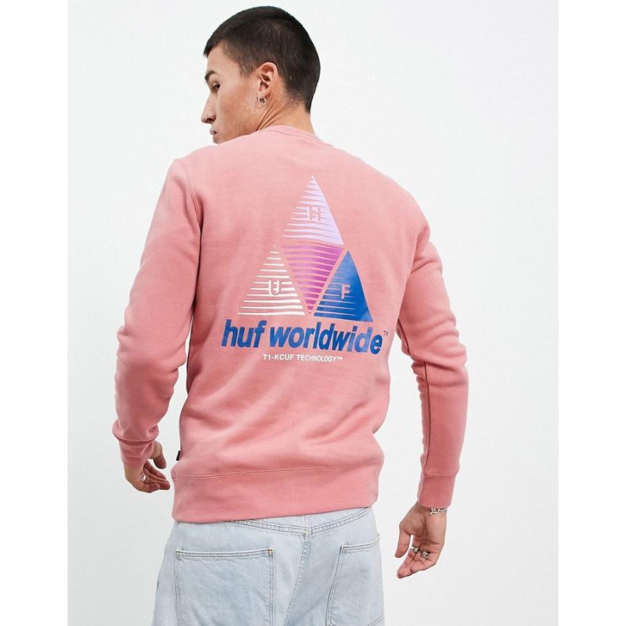 買い大人気 ハフ Huf メンズ スウェット トレーナー トップス Prism Back Print Sweatshirt In Pink ピンク 販売半額 Www Superavila Com
