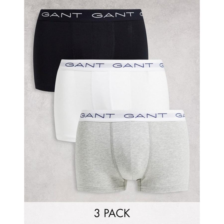 最新の激安 ボクサーパンツ ガント Gant メンズ マルチカラー Black Grey White In Waistband Logo With Trunks Pack 3 Gant インナー 下着 ボクサーパンツ メンズ Gant ガント インナー 下着 下着 靴下 部屋着 Knowledge21 Com