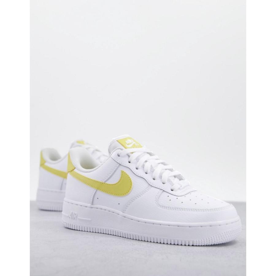 品質満点 Air シューズ 靴 エアフォースワン スニーカー レディース Nike ナイキ Force ホワイト Gold Yellow And White In Trainers Essential 07 1 その他シューズ サイズ Uk4 Payswif Vc