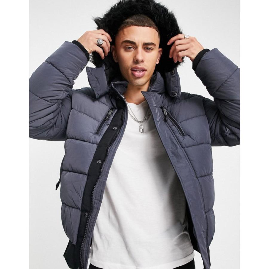 通販 人気 River リバーアイランド メンズ ダウン 中綿ジャケット リバーアイランド Island River Island グレー Grey In Jacket Puffer アウター ダウン 中綿ジャケット メンズ コート アウター Www Affaires Sociales Gouv Cg