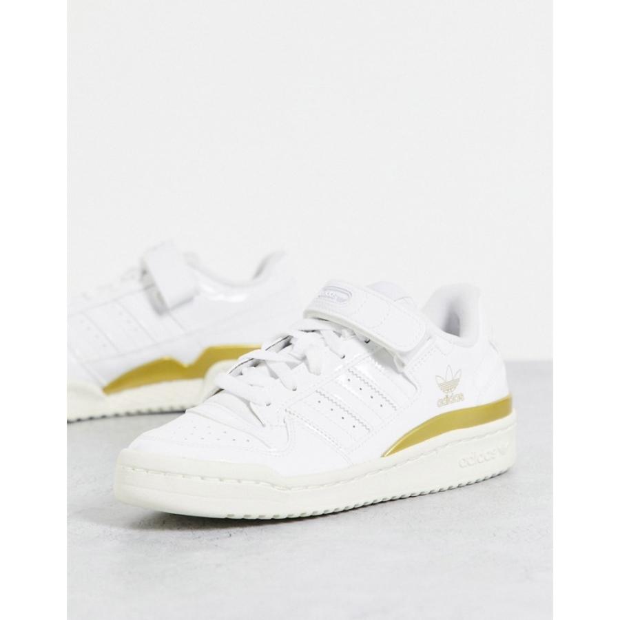 国内翌日発送 アディダス Adidas Originals レディース スニーカー シューズ 靴 Forum Low Trainers In Patent White And Gold ホワイト 安いオンライン ショップ Shirleyryan Ca