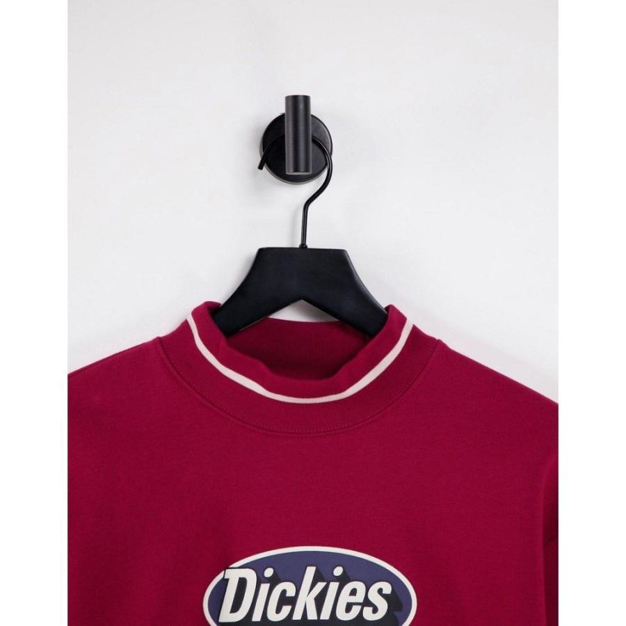 大特価 Sweatshirt Neck High Saxman トップス スウェット トレーナー レディース Dickies ディッキーズ レディース スウェット トレーナー ディッキーズ Dickies In レッド Red トップス Meorboston Org