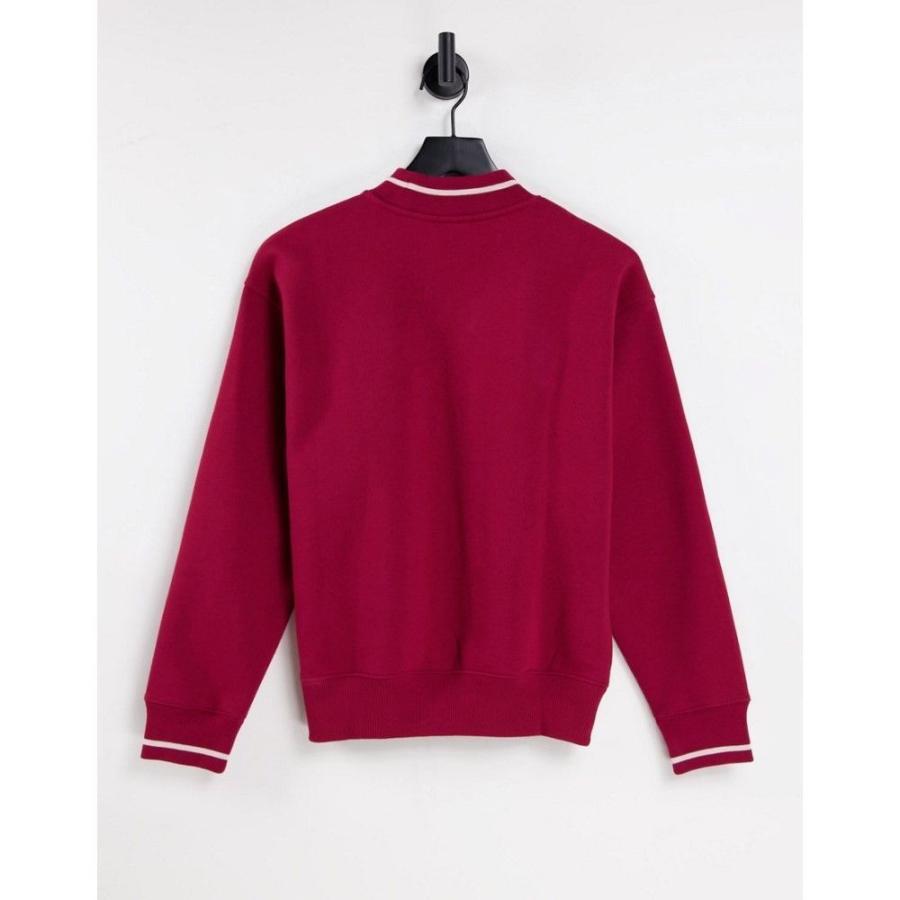 大特価 Sweatshirt Neck High Saxman トップス スウェット トレーナー レディース Dickies ディッキーズ レディース スウェット トレーナー ディッキーズ Dickies In レッド Red トップス Meorboston Org