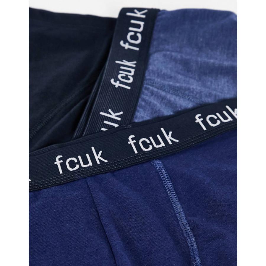 フレンチコネクション French Connection メンズ ボクサーパンツ インナー・下着 FCUK 3 pack boxers in blue ブルー｜fermart｜03