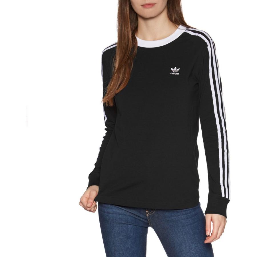 アディダス Adidas Originals レディース 長袖tシャツ トップス 3 Stripe Long Sleeve T Shirt Black 2309 フェルマート Fermart 1号店 通販 Yahoo ショッピング