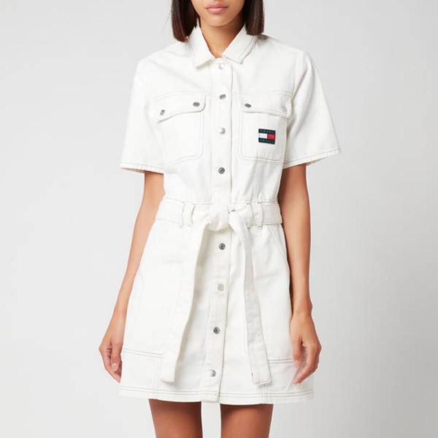 人気定番の トミー レディース ワンピース ジーンズ トミー Jeans Tommy ジーンズ White Color Denim Dress Twill Utility ワンピース ドレス デニム ワンピース レディース Jeans Tommy ワンピース チュニック Rankinengineering Com