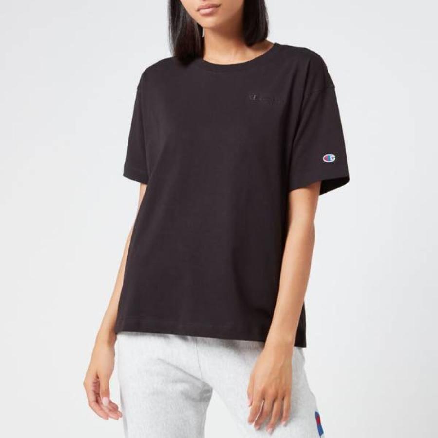 パリ で 買う チャンピオン Champion レディース Tシャツ トップス Oversized Crew Neck T Shirt Black Black 通販限定品 Gangwal Me