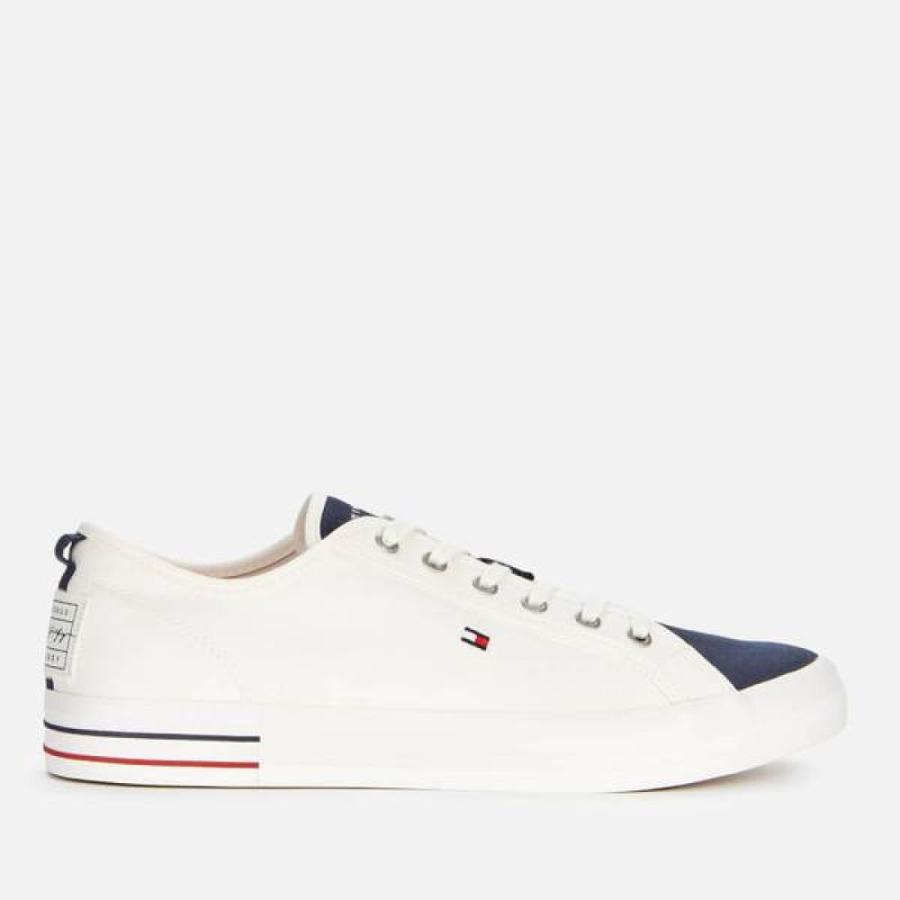 即出荷 Trainers Vulcanised Sustainable シューズ 靴 スニーカー メンズ Hilfiger Tommy ヒルフィガー トミー メンズ スニーカー ヒルフィガー トミー Hilfiger Tommy White Blue Rwb シューズ Vixpark Com