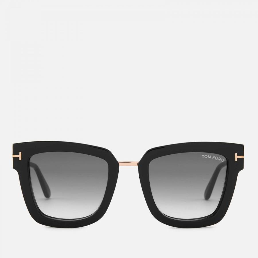 トム フォード Tom Ford レディース メガネ サングラス スクエアフレーム Lara ランキングtop5 Gradient Black Frame Black Smoke Sunglasses Square Gold