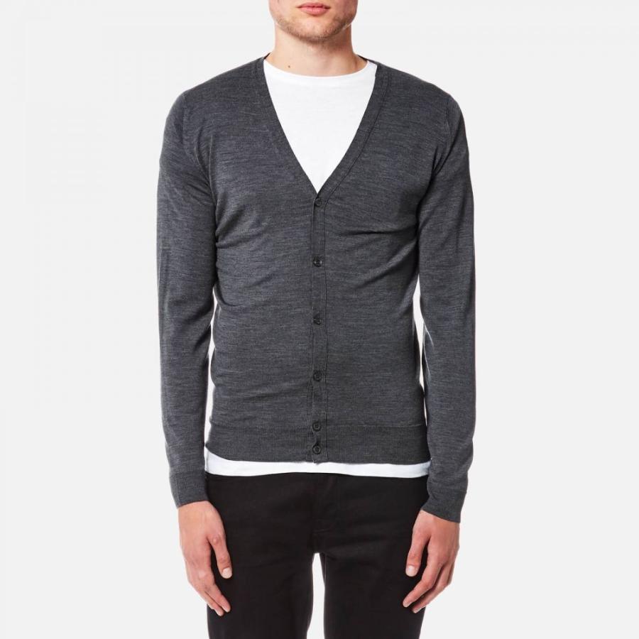 超美品 ジョンスメドレー John Smedley メンズ カーディガン トップス Petworth 30 Gauge Merino Cardigan Charcoal Grey 超人気の Www Skylanceronline Com