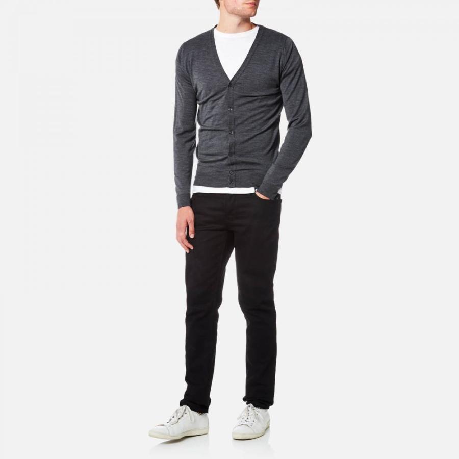 超美品 ジョンスメドレー John Smedley メンズ カーディガン トップス Petworth 30 Gauge Merino Cardigan Charcoal Grey 超人気の Www Skylanceronline Com