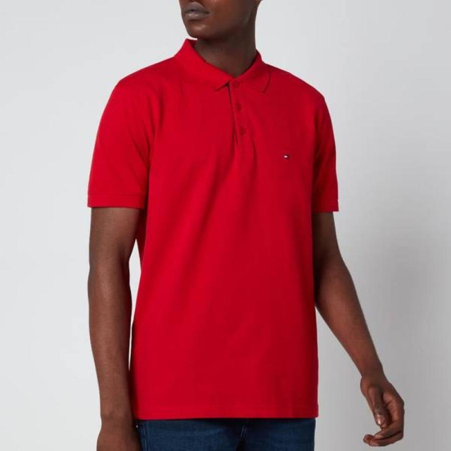 定番 Hilfiger Tommy トミー Red Red Primary Shirt Polo Placket Contrast トップス ポロシャツ メンズ Hilfiger Tommy ヒルフィガー トミー メンズ ポロシャツ ヒルフィガー トップス
