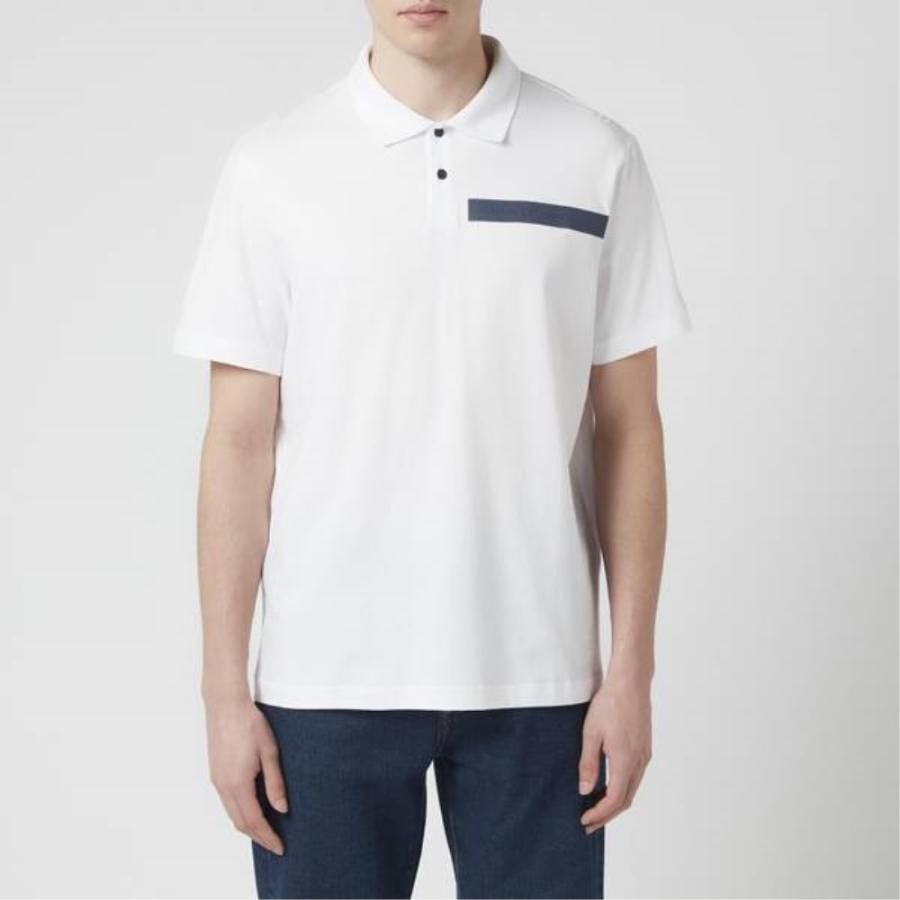 喜ばれる誕生日プレゼント アルマーニ Armani Exchange メンズ ポロシャツ トップス Tape Logo Polo Shirt White ポロシャツ