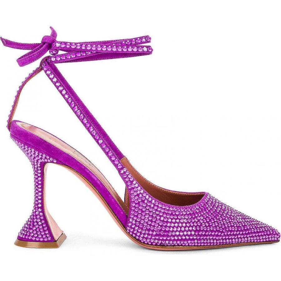 特売 アミナ モアディ Amina Muaddi レディース パンプス シューズ 靴 Karma Crystal Suede Pump Violet 在庫一掃 Measurementsystems Org