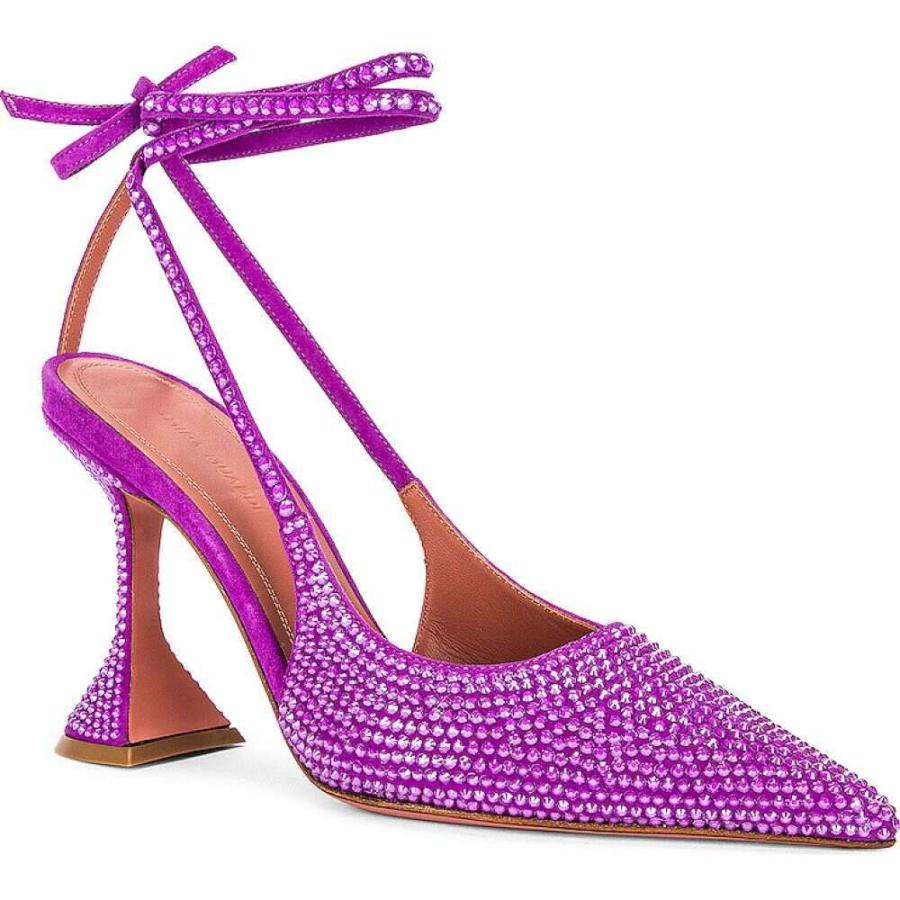 特売 アミナ モアディ Amina Muaddi レディース パンプス シューズ 靴 Karma Crystal Suede Pump Violet 在庫一掃 Measurementsystems Org