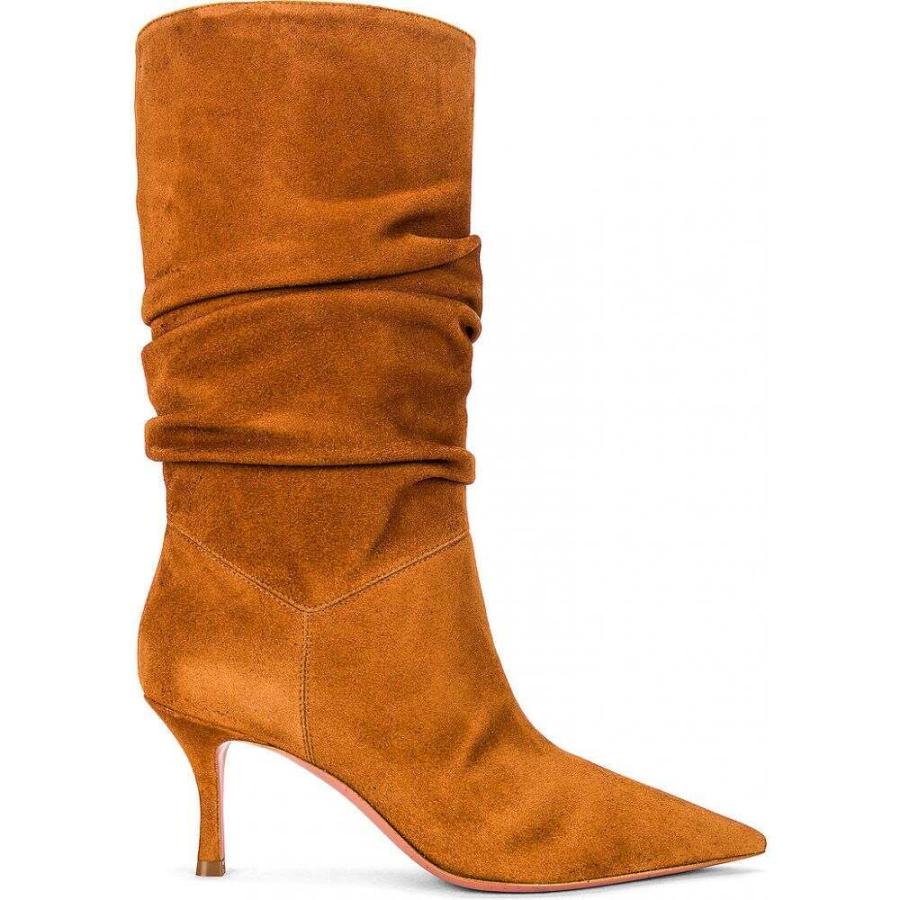 偉大な アミナ モアディ Amina Muaddi レディース ブーツ シューズ 靴 Ida 70 Suede Boot Camel 今月限定 特別大特価 Royalheritage Jo