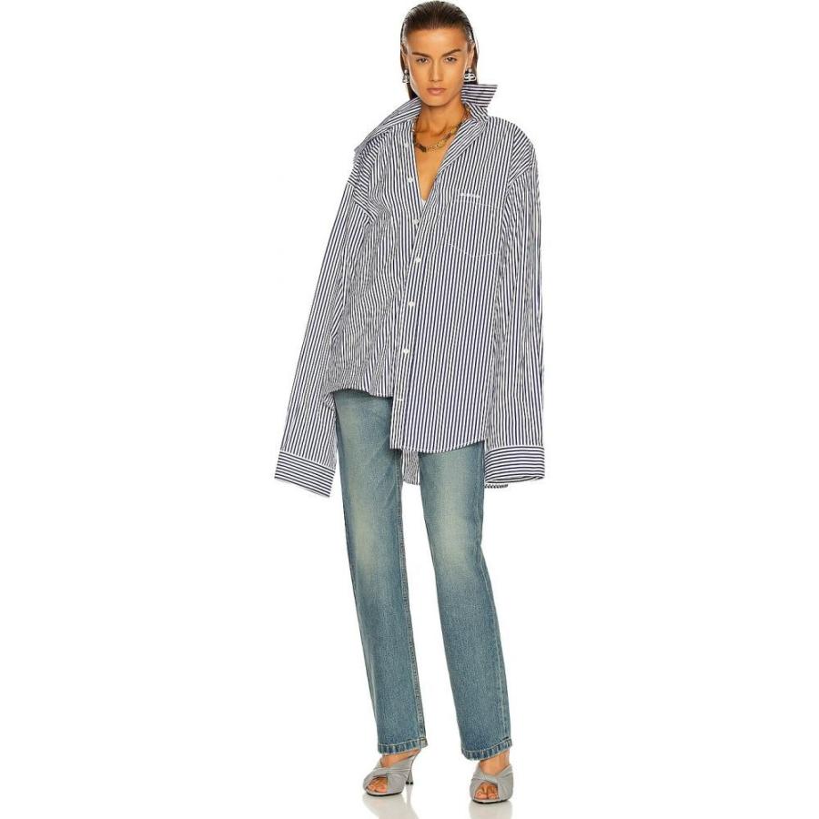 柔らかい バレンシアガ Balenciaga レディース ブラウス シャツ トップス Twisted Shirt Navy White Hs Balfws118 1d0 フェルマート Fermart 1号店 通販 Yahoo ショッピング 無料長期保証 Www Iccostierovico Edu It