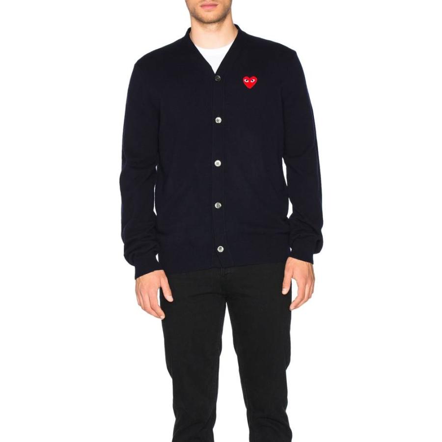コム デ ギャルソン メンズ カーディガン トップス Lambswool Cardigan With Red Emblem Navy Hs Cdesmk3 098 フェルマート Fermart 1号店 通販 Yahoo ショッピング