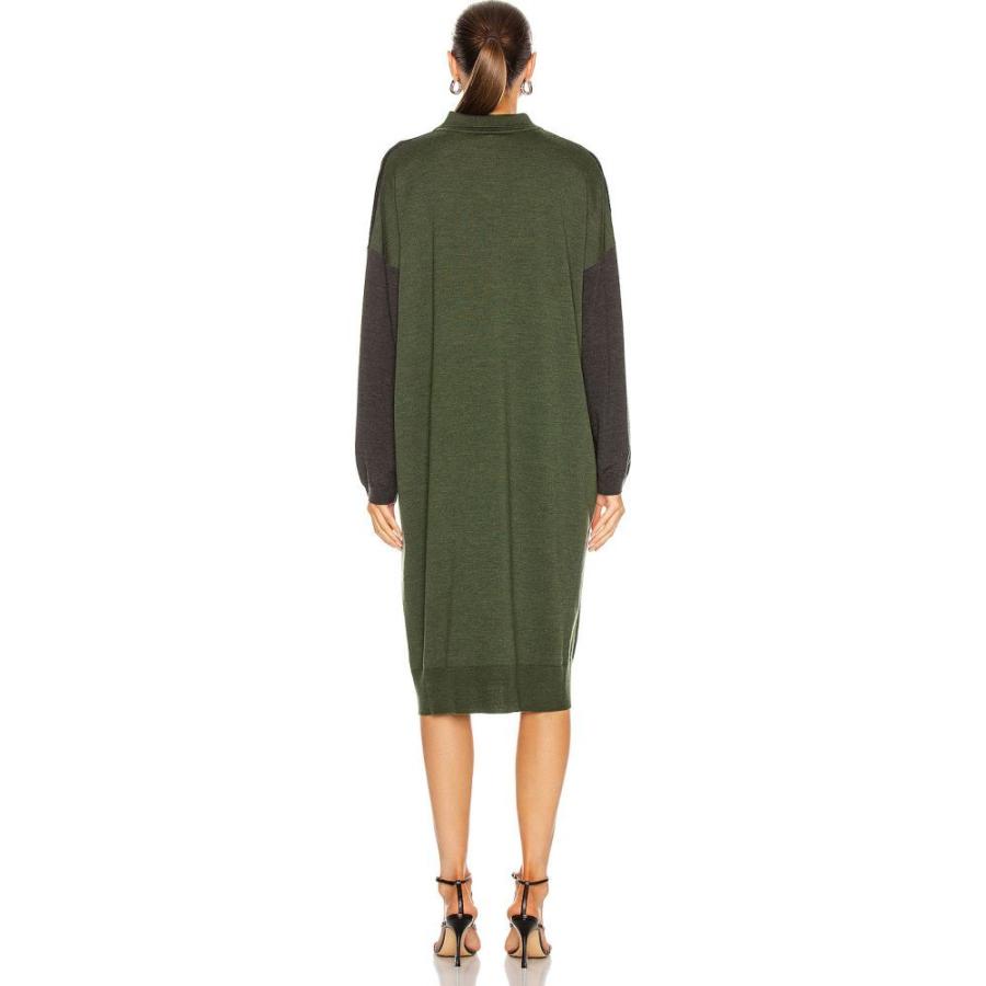 ブランドおしゃれ ロエベ Loewe レディース ワンピース ポロ ワンピース ドレス Oversize Polo Neck Dress Black Khaki Green 21年春夏再入荷 Kpiss Fm