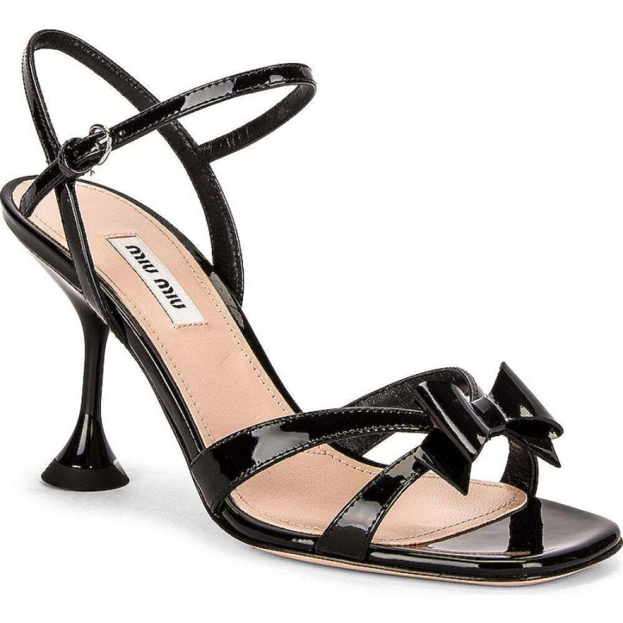 当店一番人気 レディース Miu Miu ミュウミュウ サンダル ミュール Nero Sandals Leather Patent シューズ 靴 サンダル サイズ 36 5