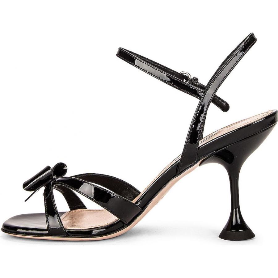 当店一番人気 レディース Miu Miu ミュウミュウ サンダル ミュール Nero Sandals Leather Patent シューズ 靴 サンダル サイズ 36 5
