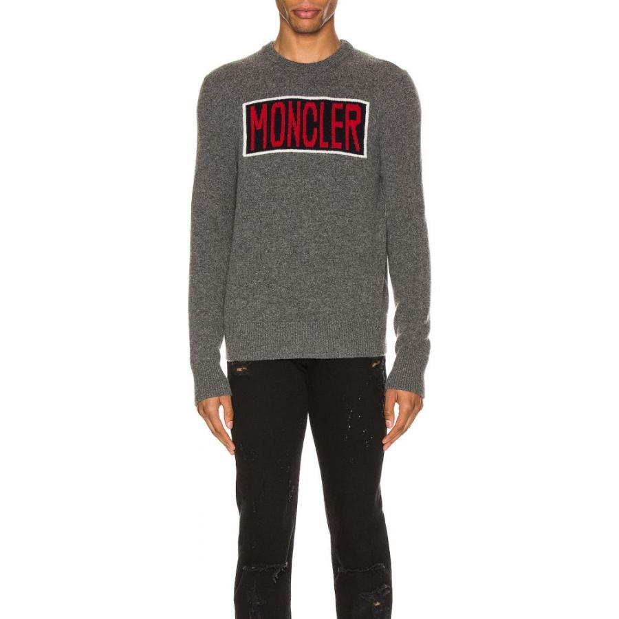 訳ありセール格安 モンクレール Moncler メンズ ニット セーター トップス Knit Crewneck Sweater Grey 超人気 Tgounagaland Com
