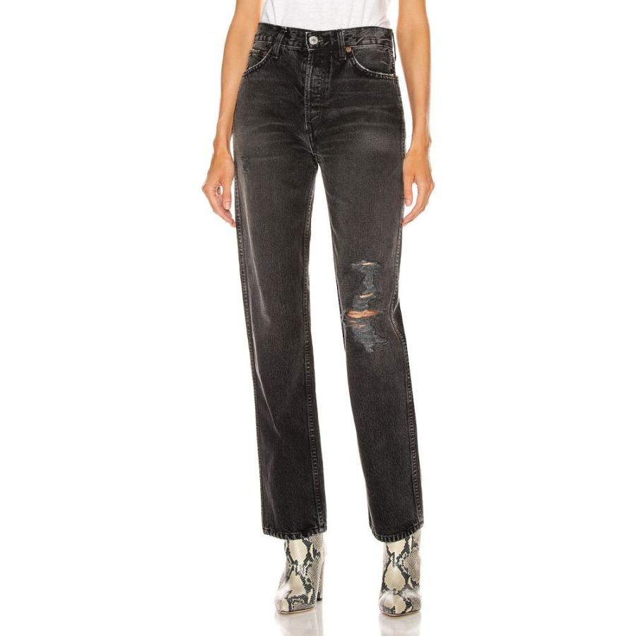 リダン Re Done レディース ジーンズ デニム ボトムス パンツ High Rise Loose Worn In Black Animabourg Fr