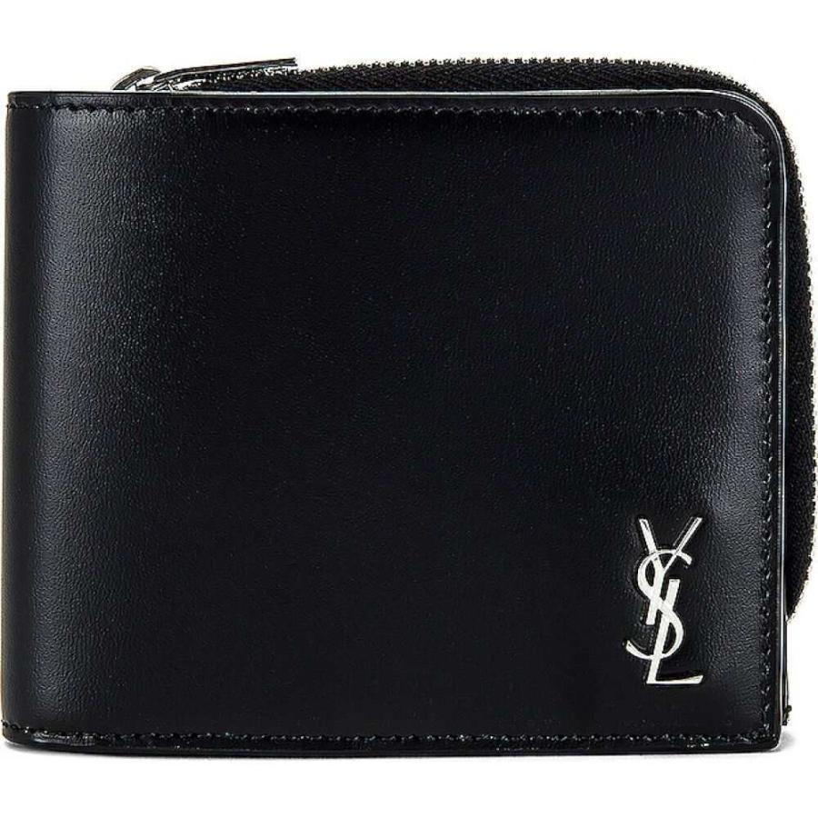 誠実 メンズ Laurent Saint サンローラン イヴ メンズ 財布 サンローラン イヴ Laurent Saint 財布 Black Silver In Wallet Zip 財布 Smssvg Org