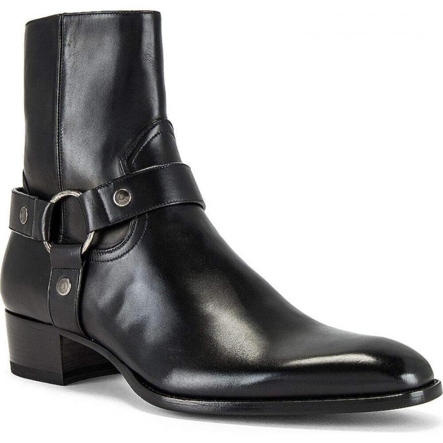 信頼 サンローラン イヴ Laurent Saint ブーツ Black Boot Harness Wyatt シューズ 靴 ブーツ メンズ Laurent Saint サンローラン イヴ シューズ 靴 メンズ ブーツ Smssvg Org
