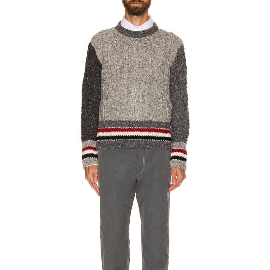 全てのアイテム トップス メンズ ニット セーター ブラウン トム Browne Thom トム Grey Tonal Pullover トップス ニット セーター メンズ Browne Thom ブラウン トップス Marinautodetailing Com