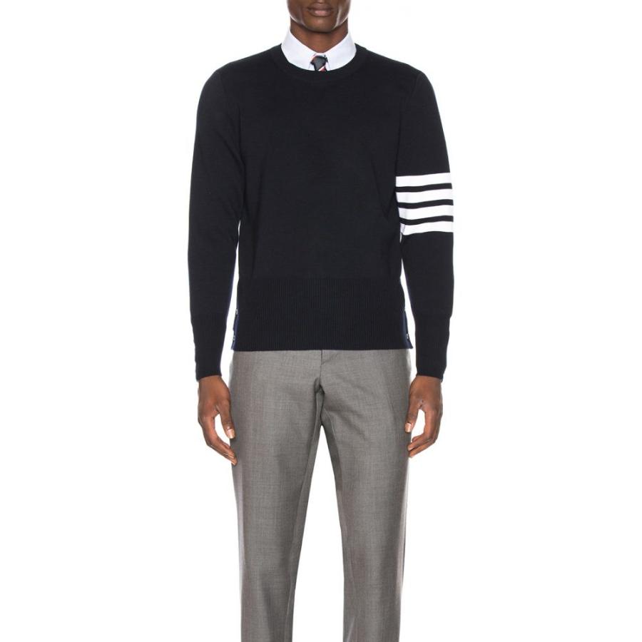 メール便なら送料無料 トム ブラウン Thom Browne メンズ ニット セーター トップス Merino Wool Crewneck Pullover Navy Hs Tmbxmo154 098 フェルマート Fermart 1号店 通販 Yahoo ショッピング 海外正規品 Dp3akb Jatengprov Go Id