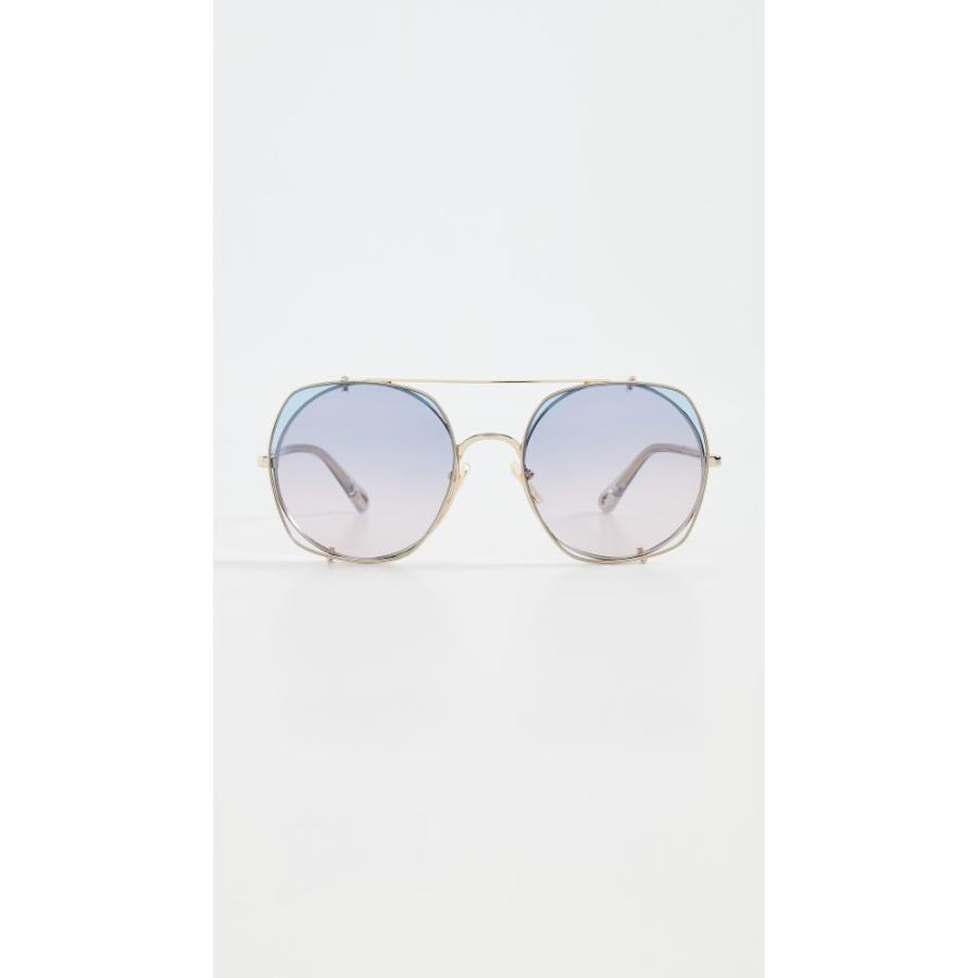 50 Off クロエ Chloe レディース メガネ サングラス Demi Sunglasses Gold Grey Light Blue 最高の Cepici Gouv Ci