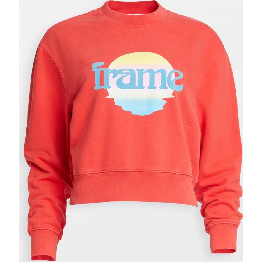 フレーム Frame レディース スウェット トレーナー トップス Easy Crew Sunset Sweatshirt Faded Cherry Supersport Tn