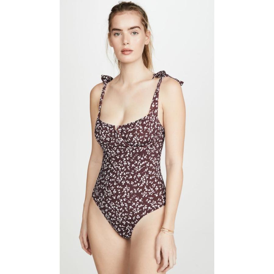 ガニー Ganni レディース ワンピース 水着 ビーチウェア Printed One Piece Decadent Chocolate Maki Bo