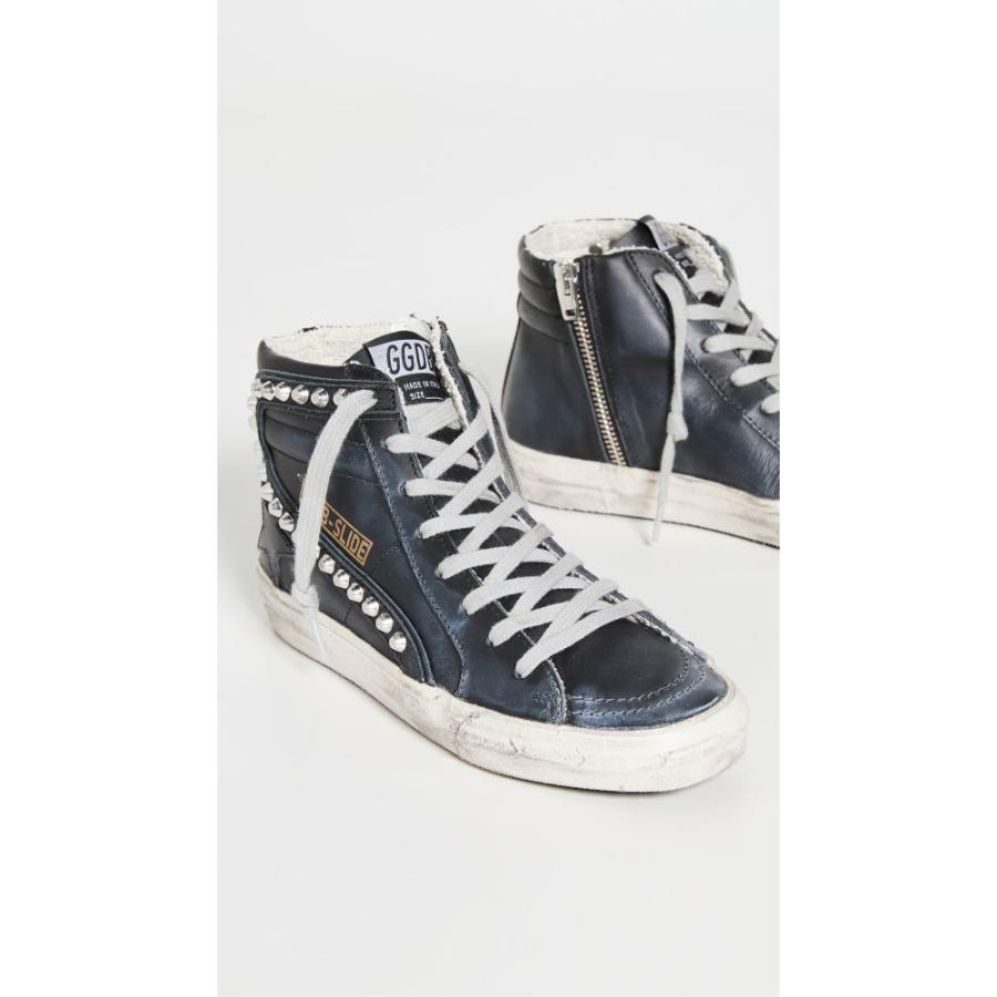 black leather slide sneakers