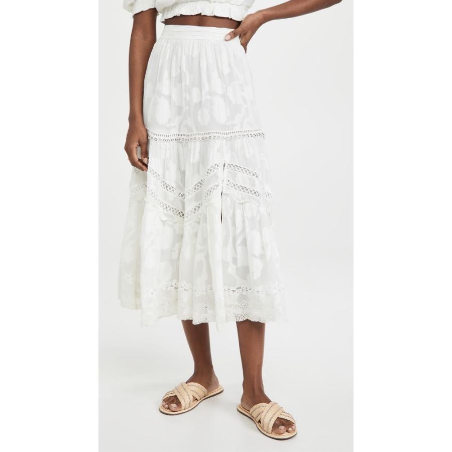 代引可 ヘマント ナンディータ Hemant And Nandita レディース ビーチウェア ひざ丈スカート 水着 ビーチウェア Midi Skirt Off White 完売アイテム Deuber De