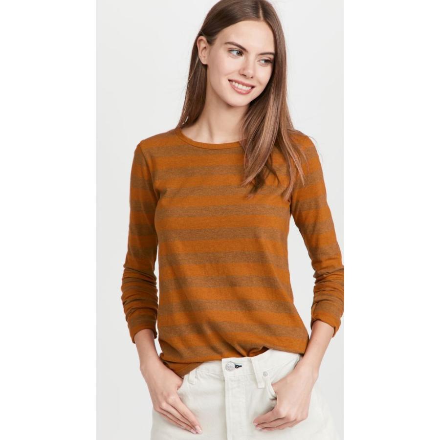 売れ筋ランキングも Nili Lotan Stripe Khaki Orange Shirt Sleeve Long トップス 長袖tシャツ レディース Lotan Nili ロータン ニリ トップス レディース 長袖tシャツ ロータン ニリ Tシャツ カットソー