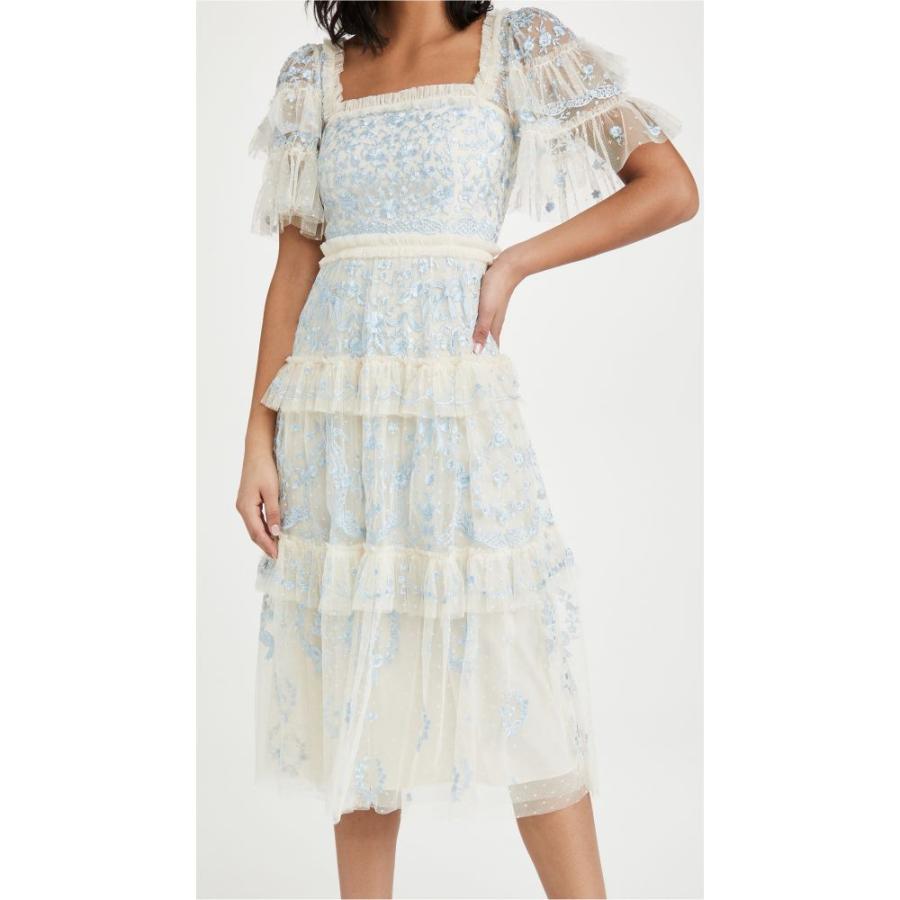 お歳暮 ニードル アンド スレッド Needle Thread レディース ワンピース ワンピース ドレス Arwen Midaxi Dress Champagne Blue 数量限定 Www Skylanceronline Com