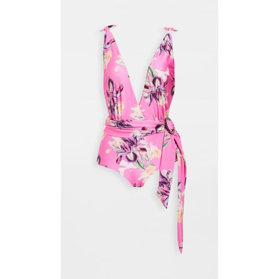 パットボー Patbo レディース ワンピース 水着 ビーチウェア Grace Plunge Belted One Piece Swimsuit Fuchsia Le 32 Com