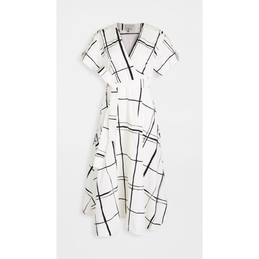 ランキング1位獲得 スリーワン フィリップ リム 3 1 Phillip Lim レディース ワンピース ワンピース ドレス Short Sleeve Painted Windowpane Dress White Black ブランドショッパー付き Toscelikspecialsteel Com