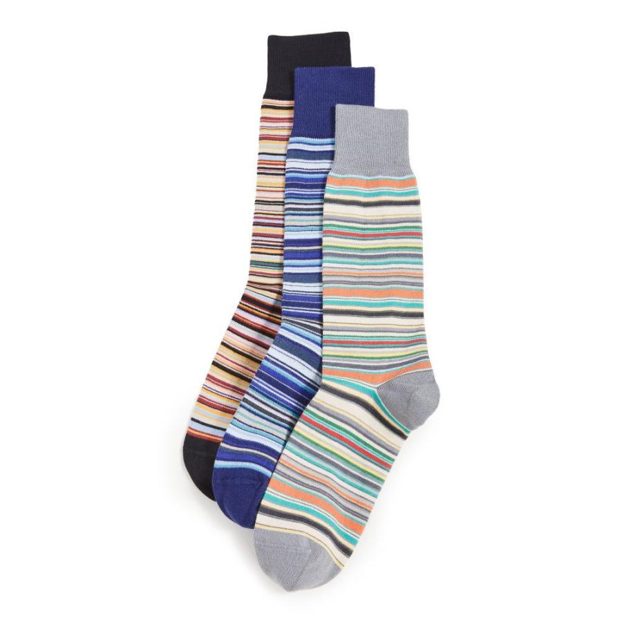 日本最大の ソックス メンズ Smith Paul ポールスミス インナー 下着 メンズ ソックス ポールスミス Smith Paul インナー 下着 Multi Pack Three Socks Stripe Signature 靴下 Bizscenario Jp Nttdata Com