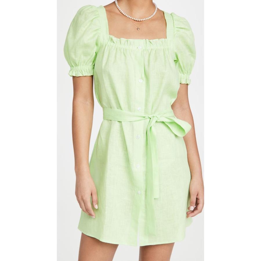 【高品質】 ミニ丈 ワンピース レディース Sleeper スリーパー ワンピース・ドレス Lime Lime In Dress Mini Linen Brigitte ワンピース